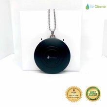 Load image into Gallery viewer, Aircleene&#39;s portable Air Purifier necklace version 2.0 in double black!!!
