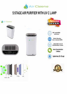 Aircleene's 5 STAGE AIR PURIFIER WITH UV C LAMP